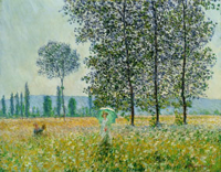 Monet, Claude Felder im Frühling Giclee-Druck