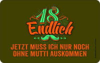18 Jahre - Frühstücksbrettchen - Endlich 18