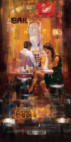Madjid Bar Scene II Giclee-Druck