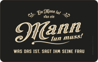 Fun - Frühstücksbrettchen - Mann tut