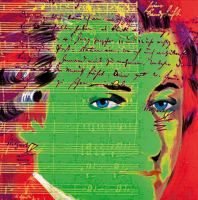 Edlinger, Günter Mozart 4 Giclee-Druck