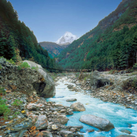 Xiong, John Suspended bridge Giclee-Druck