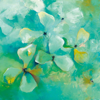 Strunk, Anne L. Floating Flowers Giclee-Druck