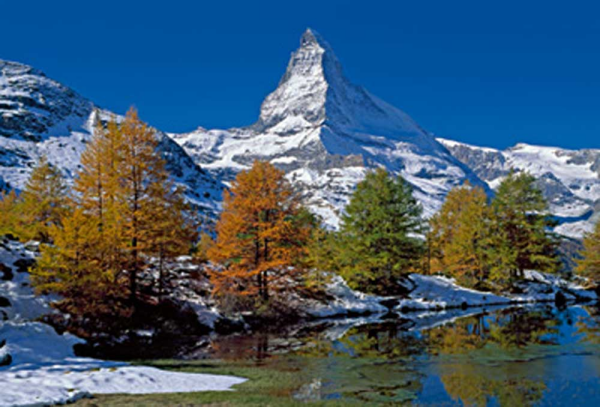 Marent, Thomas Matterhorn with larches II Giclee-Druck