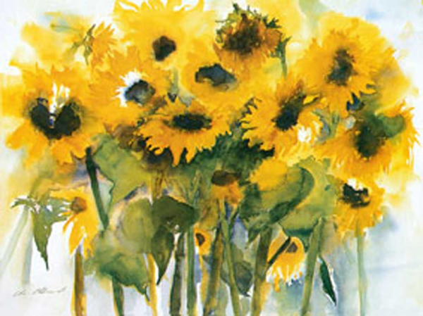 Ohland, Christa Sonnenblumenfeld Giclee-Druck
