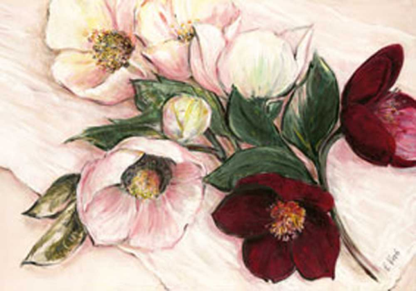 Krobs, Elisabeth Elegant Anemones Giclee-Druck