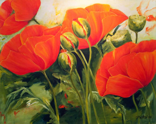 Rüther, Petra Mohnblüten III Giclee-Druck