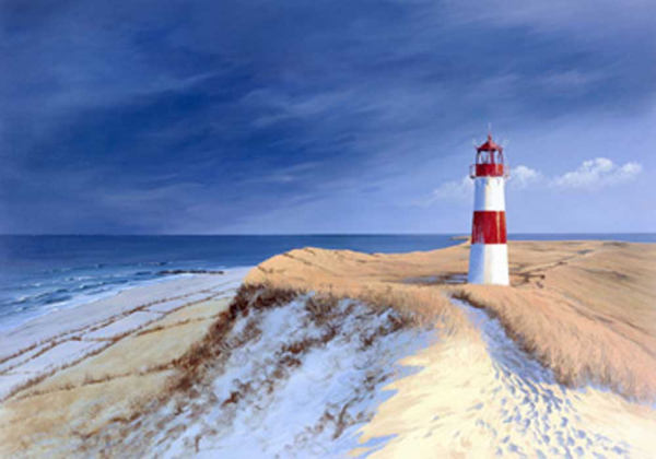Schneider, Sigur Leuchtturm bei List/Sylt Giclee-Druck