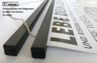 Holz-Posterleisten 51 cm - Posterleisten - 2 Paar,...