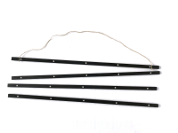 Holz-Posterleisten 41 cm - Posterleisten - 2 Paar, Magneten schwarz