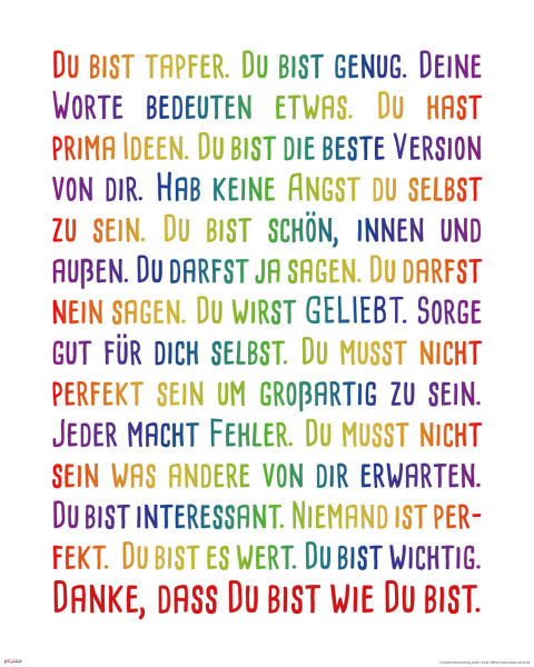 Motivational - Mini-Poster - Du bist tapfer