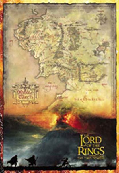 Lord Of The Rings - Poster - 2 Burning Hill Map