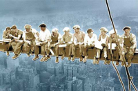 New York - Poster - Men On Girder - Pop-Art