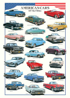 Poster - Educational - Bildung - American Cars of the...