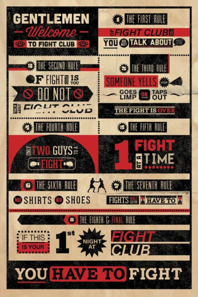 MB 100 - Fight Club - Poster - Rules