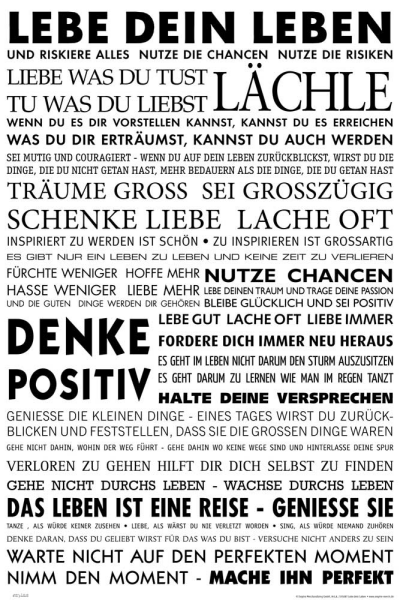 Motivational - Poster - Lebe Dein Leben