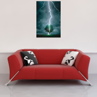 Poster - Power of Nature - Lightning Striking Tree I