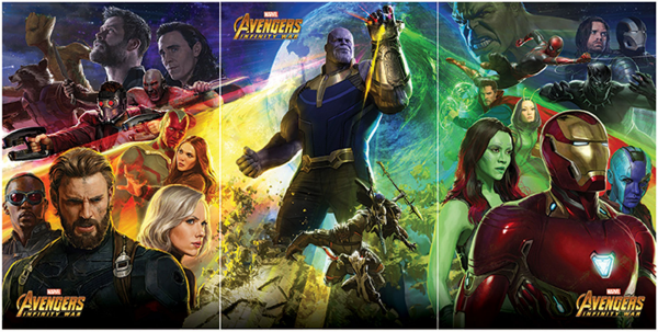 Avengers - Infinity War - Poster - Triptychon