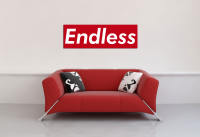 Endless - Poster - Wandposter roter Hintergrund