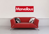 Marvellous - Poster - Wandposter roter Hintergrund