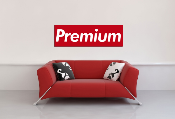 Premium - Poster - Wandposter roter Hintergrund