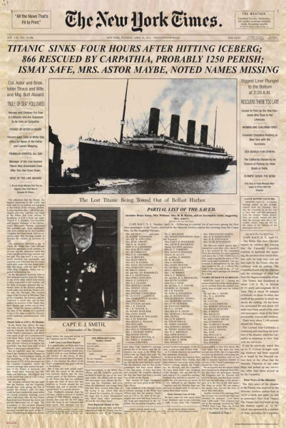 Titanic - Poster - Newspaper