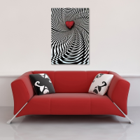 Optical Illusion - Poster - Heart, Op-Art
