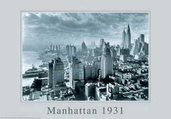 New York - Poster - Manhattan Skyline 1931