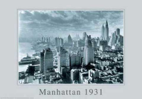 New York - Poster - Manhattan Skyline 1931