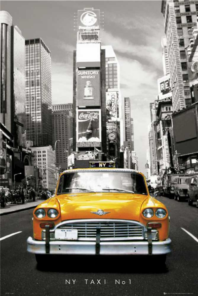 New York - Poster - Yellow Cab No.1 colourlight