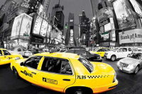 New York - Poster - Yellow Cabs Rush Hour colourli