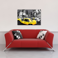 New York - Poster - Yellow Cabs Rush Hour colourli