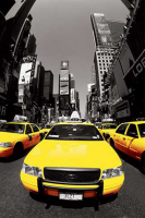 New York - Poster - Yellow Cabs colourlight Taxi
