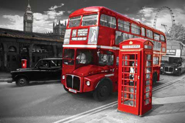 London - Poster - Landmarks colourlight