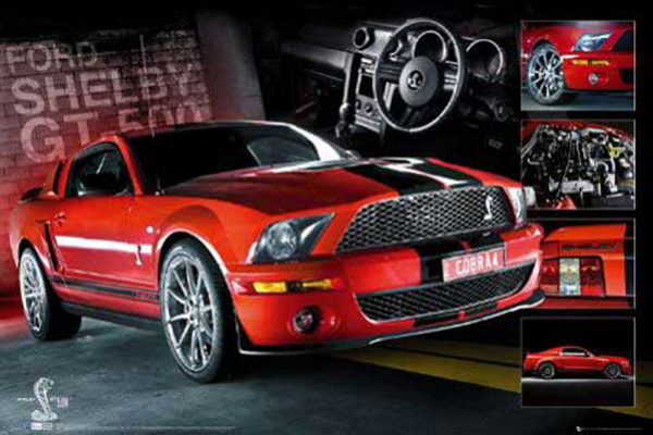 Mustang - Poster - Easton - Red
