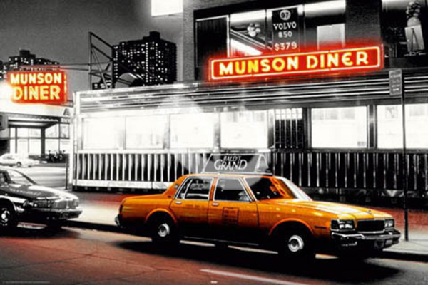 Las Vegas - Poster - Munson Diner colourlight Taxi