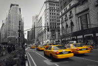New York - Poster - Yellow Cab Taxi colourlight 5th