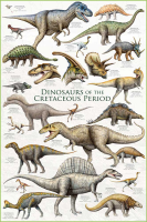 Educational - Bildung - Poster - Dinosaurs - Cretaceous...