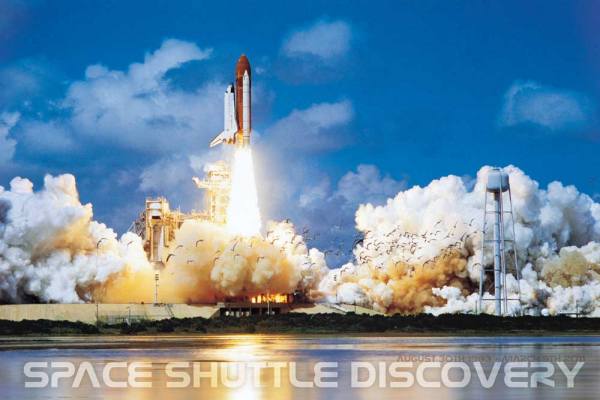 Educational - Bildung - Poster - Shuttle Discovery Launch Raumschiff