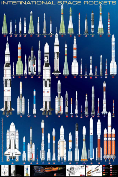 Educational - Bildung - Poster - International Space Rockets Raketen