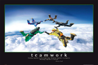 Motivational - Poster - Teamwork Skydivers