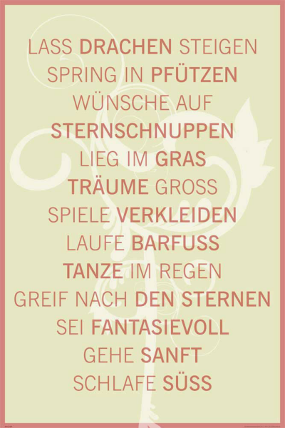 Motivational - Poster - Lass Drachen steigen