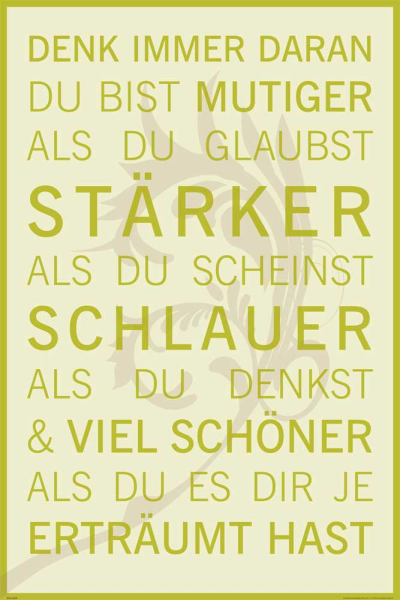 Motivational - Poster - Denk immer daran
