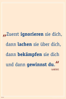 Motivational - Poster - Erst lachen sie über dich -...