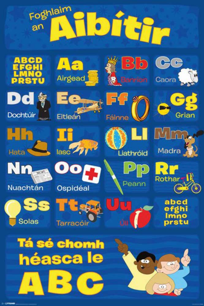 Educational - Bildung - Poster - Learn the Alphabet ( Irish )