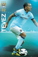 Fußball - Poster - Manchester City - Tevez 12/13