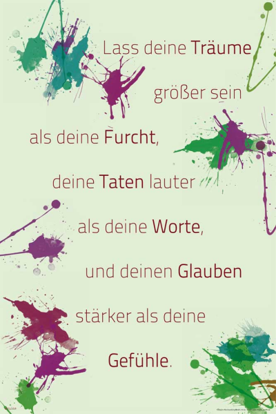Motivational - Poster - Lass deine Träume…
