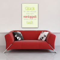 Motivational - Poster - Glück ist das einzige verdoppelt…
