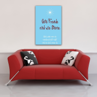 Motivational - Poster - Gute Freunde sind wie Sterne