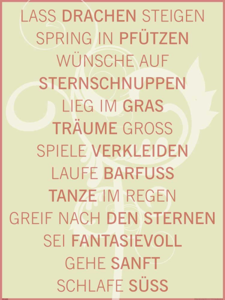 Motivational - Poster - Lass Drachen steigen